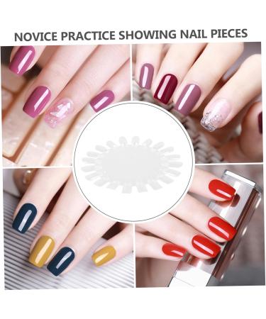 Healeved 2 Sets Nail Color Card Nail Color Plate Nail Varnish Colour Chart Nail Art Color Cards Sample Manicure Color Cards Nail Color Display Boards Color Test Manicure Tools Plastic Abs - Buy Online on GoSupps.com