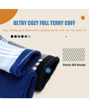 Non Slip Winter Socks for Baby Boys & Girls | 6 Pairs 12-24 Months | Warm & Thick Towelling Socks with Grips | Tartan Mix 5239 - Buy Online on GoSupps.com
