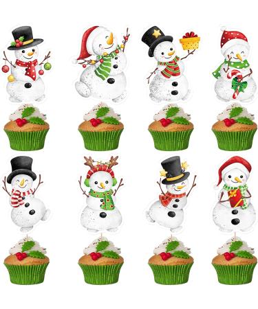 20 Pcs Christmas Snowman Penguin Cupcake Toppers Christmas Snowman Penguin Theme Party Cake Toppers for Kids Birthday Party Baby Shower Party Supplies Christmas Decoration Supplies - Buy Online on GoSupps.com