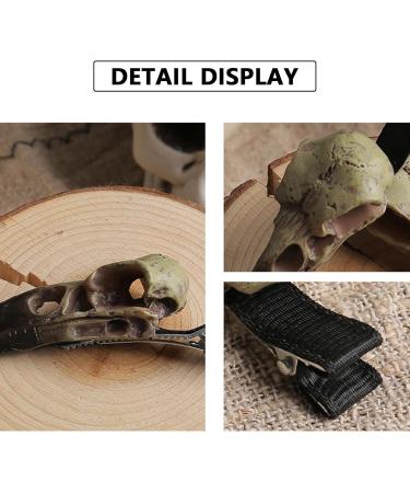 Crow Head Skull Hair Clips - Resin Barrette Spooky Hair Piece For Hairstyles | Accessory Hairpins For Costume Parties Holiday Day Of The Dead Halloween - Buy Online on GoSupps.com