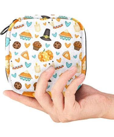 Thanksgiving Dessert Sanitary Napkin Storage Bag Feminine Product Pouches Portable Period Kit Bag Menstruation First Period Bag for Women Teen Girls Ladies Menstrual Cup Pouch Tampon Bags Color 1 - Buy Online on GoSupps.com