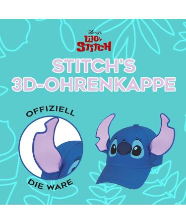 Disney Stitch 3D Children's Basecap | Enchanting Summer Hat with Ears | Cute Lilo and Stitch Gifts for Fans | Comfortable Kids Cap - Buy Online on GoSupps.com