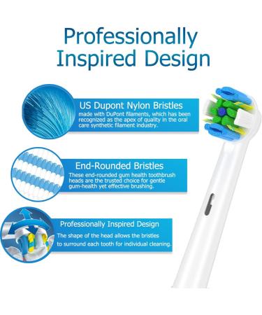 Braun Oral B Electric Toothbrush Replacement Heads 16 Pack Compatible with Pro Smart Genius - White - Buy Online on GoSupps.com