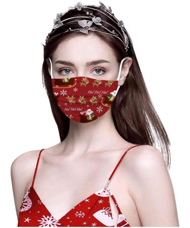 50PC Christmas Disposable Face_Mask for Adults Women Men with Winter Cute Colored Design Holiday Theme 3ply Breathable (#18) - Buy Online on GoSupps.com