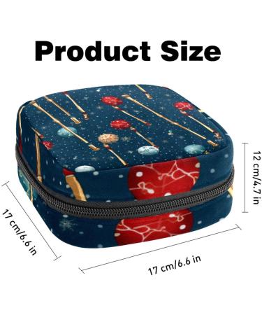 Women s Makeup Organizer with Menstrual Cup Pocket - Big Capacity Travel Band in Merry Christmas Pattern | 1 Count - Buy Online on GoSupps.com