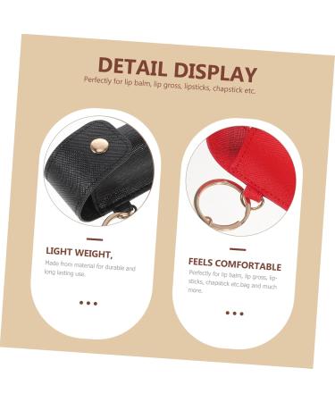  HONMEET 2pcs Key Ring Leather Pouch For Lipstick Necklace Holder Small Holder Lip Balm Moisturizing Small Leather Case Holder Chopsticks Girl Bags - Buy Online on GoSupps.com