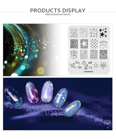 KADS Nail Art Stamping Plates - 4pcs Pattern Stamp Templates for Salon Designs - Buy Online on GoSupps.com