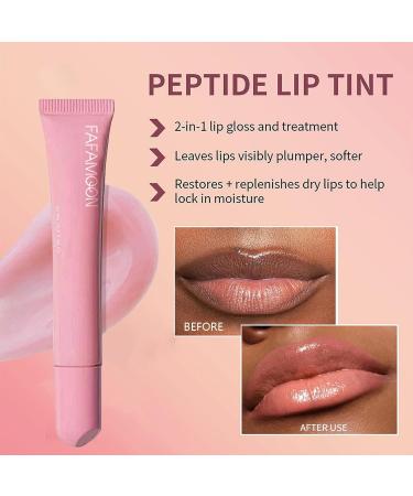 Sitovely Glossy Plumping Lip Gloss Voluminous Lip Balm Nude Colors Lipstick Glossy Plumping Peptide Lip Gloss Lip Butter Balm High-Shine Nude Colors Lip Glow Oil (Pink M) - Buy Online on GoSupps.com