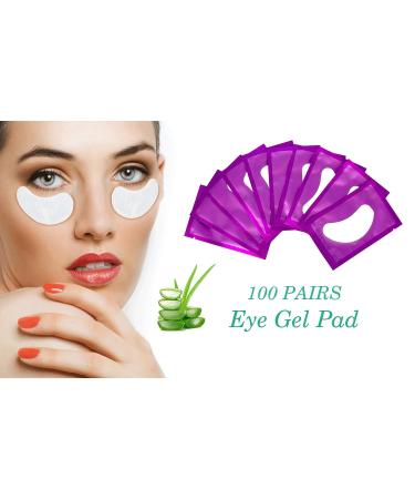100 Pairs Under Eye Gel Pads for Eyelash Extensions - Purple - Buy Online on GoSupps.com