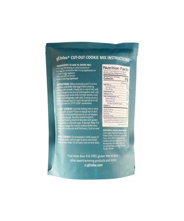gfJules Gluten-Free Cut Out Cookie Baking Mix | Non-GMO, Vegan, Kosher | Top 8 Allergen-Free | 36 Sugar Cookies | 19oz - Buy Online on GoSupps.com