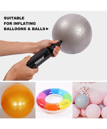 YOGIVO Exercise Ball Pump - Hand Air Pump for Stability Workout and Yoga Ball with 2 Valve Plugs and 1 Plug Remover - Easy Deflation Hand Pump - Buy Online on GoSupps.com