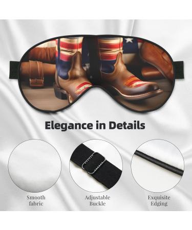 American Flag Cowboy Boots Eye Mask - Soft Sleep Mask for Men & Women | Travel Eye Cover - Buy Online on GoSupps.com