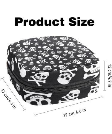 Shop Muooum Menstrual Artery Bag - Stylish Zipper Women's Bond Bag for Tampons | Grunge Skull Skeleton Pattern | Ideal for Girls | 4.7x6.6 in - Buy Online on GoSupps.com