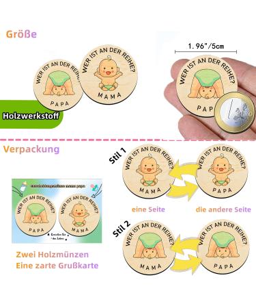 Pulangren Baby Gift for Young Girls & Boys - Unique Pregnancy Gift Wooden Decision Coin Baptism Gift Ideas for Expectant Mothers - Buy Online on GoSupps.com