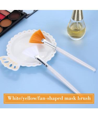 Sibba 4 Pcs Facial brushes Fan Brushes Acid Applicator Brush Makeup Brush with Clear Plastic Handle Cosmetic Applying tools for Mud Face Cream (4PCS) - Buy Online on GoSupps.com