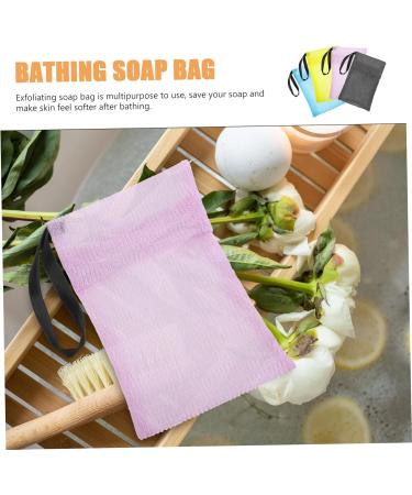 OHPHCALL 4 Pcs Bar Soap Bag Bathing Exfoliating Soap Bag Mesh Soap Pouch Shower Exfoliating Soap Bag Nylon - Buy Online on GoSupps.com