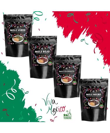 Yerbero Red Mole Paste 1.1lb | Authentic Oaxacan Artisan Mole Rojo | Premium Quality Ingredients | All Natural, No GMOs | Imported from Oaxaca, Mexico - Buy Online on GoSupps.com