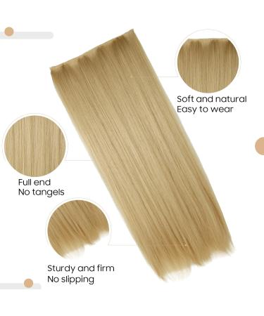 S-noilite Fashion 26 Inches Half Full Head One Piece Clip in Hair Extensions Dark Blonde mix Bleach Blonde - Buy Online on GoSupps.com