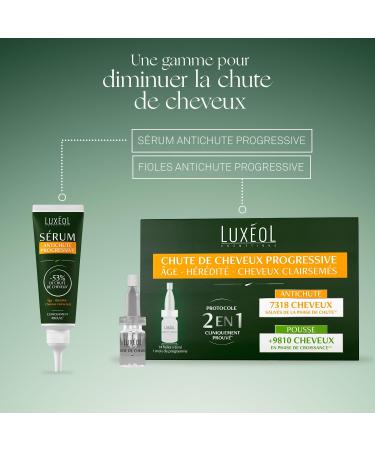 LUX OL - S rum Cheveux Antichute Progressive - ge H r dit Cheveux Clairsem s - Chute de Cheveux - Sans Rin age - 96% D'Ingr dients D'Origine Naturelle - Fabriqu En France - 50 ml S rum 50 ml - Buy Online on GoSupps.com