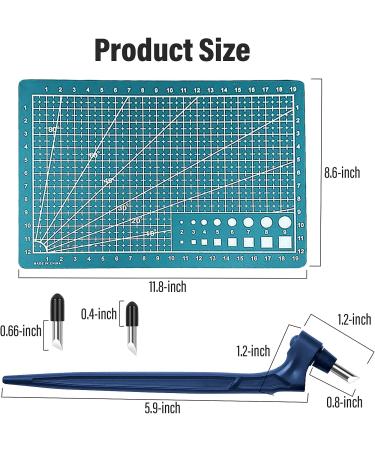 360 Degree Rotating Craft Cutting Pen with Stainless Steel Blade and 3 Cutter Heads (Blue) - Buy Online on GoSupps.com