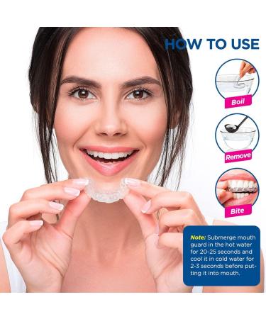 Mouth Guard for Grinding Teeth-Mouth Guard for Clenching Teeth at Night-Night Guard Stops Bruxism Tmj & Eliminates Teeth Clenching-2 Sizes Pack of 6 - Buy Online on GoSupps.com