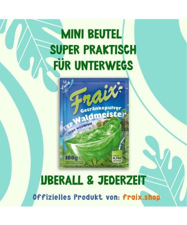 TSI Consumer Goods FRAIX Waldmeister drink powder 100 pieces 100 x 100 g value pack refreshing instant powder with floral flavor fruit powder perfect for picnic birthday party - Buy Online on GoSupps.com