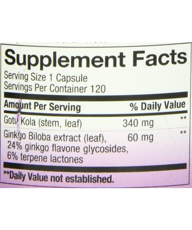 Nature's Way Ginkgo Biloba 120 Vegan Capsules - Boost Memory & Focus - Buy Online on GoSupps.com