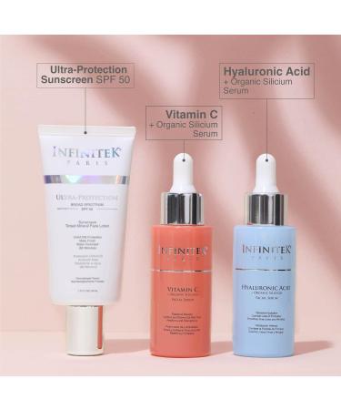 Infinitek Paris Essential Kit - Vitamin C + Hyalouronic Acid + Face Sunscreen Tinted - Buy Online on GoSupps.com