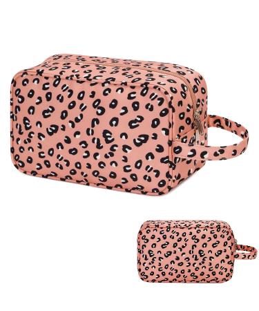 Travel Toiletry Wash Bag for Men and Women Traveling Dopp Kit Shaving Bag for Toiletries Accessories (Leopard)