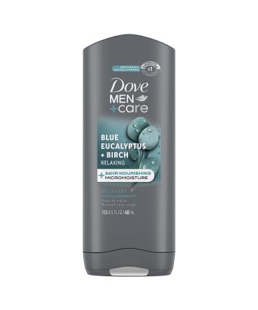 Dove Men+Care Relaxing Blue Eucalyptus + Birch Body and Face Wash with 24-Hour Nourishing Micromoisture Technology Body Wash for Men 400 ml
