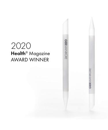 GERMANIKURE Gray Glass Cuticle Stick in Suede Case - Nail Care Tool for Cuticle Pushing, Callous & Dry Skin Removal - Ethically Made in Czech Republic - Buy Online on GoSupps.com