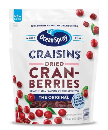Ocean Spray Craisins Dried Cranberries, Original, 48 Ounce Original 3 Pound (Pack of 1)