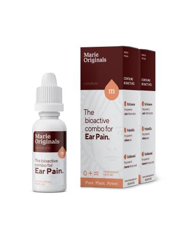 Marie Originals Herbal Earache Relief Treatment Eardrops for Adults Kids Babies Dogs | Homeopathic Remedy Swimmers Ear Drops Itchy Ear Pain Reliever Ear Wax Cleaner | .5oz | 2-PACK