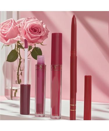  Duroecsain Lip Gloss - Lip Gloss and Long-Lasting Fixing Pencil Long-Lasting Hydration Water Resistant Anti-Smudge for Weddings Parties and Outdoor Events - Buy Online on GoSupps.com