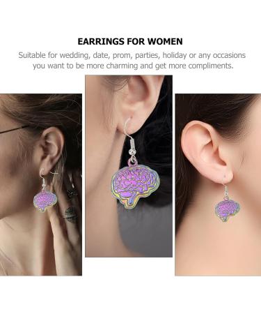Abaodam Circle Dangle Earrings 1 Pair Brain Earrings Fashion Brain Women Ear Jewelries Ear Dangler Ear Pendant Ear Accessories Ear Decors Ear Drops Stud Earrings - Buy Online on GoSupps.com