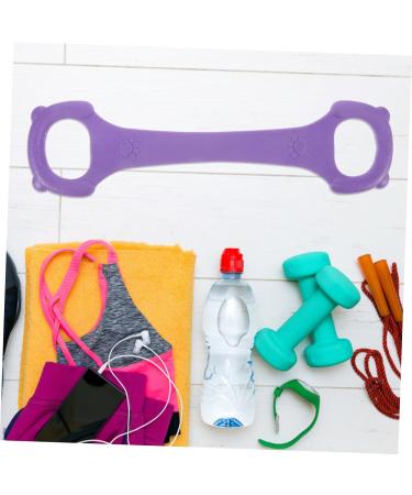 Yoga Tension Belt & Resistance Bands Set - Home Gym Workout Equipment for Flexibility & Strength Training - TPE Purple - Buy Online on GoSupps.com