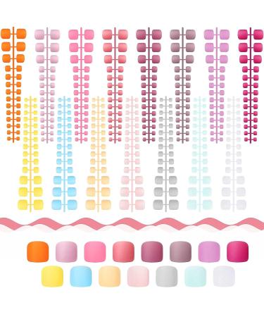 420 Matte Toenail False Toe Nail Tips - 15 Sets Fresh Color Full Cover Fake Nails - Buy Online on GoSupps.com