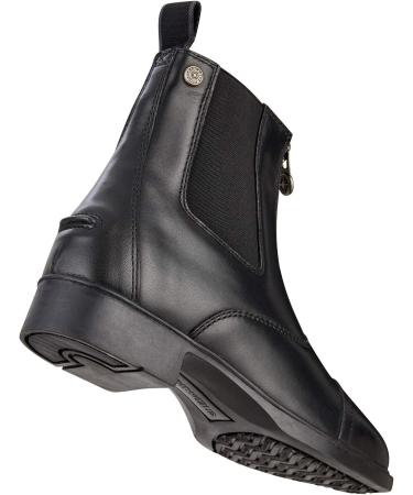 Nova Kids FZ Soft Paddock Ankle Boots | Suedwind | Soft Cowhide | Comfortable Rubber Sole | Front Zipper | Kids Sizes 29-41 | Durable Riding Slip Shoe - Black - Buy Online on GoSupps.com