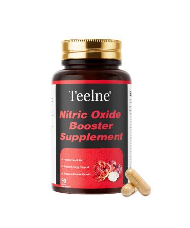 Teelne Nitric Oxide Booster for Men | Supports Energy Stamina & Muscle Pump | 0.7g Premium Blend with L-Arginine L-Citrulline Ginseng | 90 Capsules