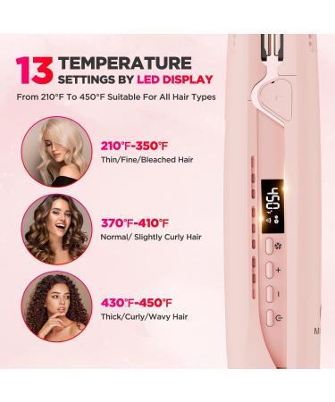 MiroPure 360 Airflow Styler - 2 in 1 Curling Iron & Titanium Flat Iron | Professional Dual Voltage Hair Tools for Long Hair | 13 Adjustable Temperatures & Ionic Aroma Cool Air - Buy Online on GoSupps.com