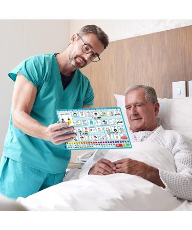 6 Pcs Patient Communication Board Nonverbal Communication Board Colorful Picture Symbol Communication Cards for Nonverbal Children Adults (Blue) - Buy Online on GoSupps.com