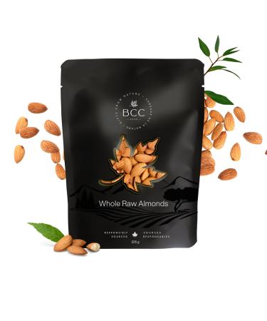 Whole Raw Almonds Premium Quality Non-GMO Gluten-Free Naturally Nutty and Crunchy Nuts for Snacking Cooking and Baking No Additives or Preservatives (225 g)