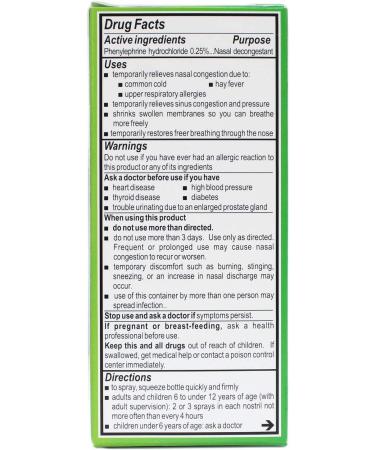 Neo-Synephrine Nasal Spray MILD Formula 0.5oz (Pack of 3) - Fast Nasal Decongestant - Buy Online on GoSupps.com