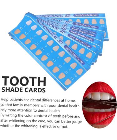 Minkissy 30 Pack Tooth Colored Card - Teeth Whitening Color Bleaching & Dental Care Disposable Mouth Care - Buy Online on GoSupps.com