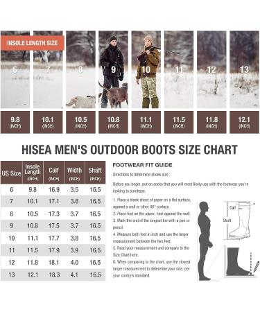 HISEA Apollo Pro 400G Insulated Men's Hunting Boots | Waterproof Rubber Mud Boots in 8 Kanati Camo - Buy Online on GoSupps.com