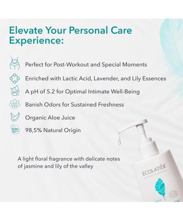 pH Balanced Daily Feminine Wash | 97% Natural Vegan Certified | Ecolatier Intimate Care 8.5 Fl Oz - Buy Online on GoSupps.com
