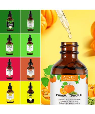 Cold-Pressed Pumpkin Seed Oil for Hair Growth & Scalp Circulation - 60ml Aromatherapy Massage & Skin Oil for Women & Men - Buy Online on GoSupps.com
