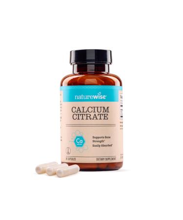 NatureWise Calcium Citrate 500mg Capsules - Supplement for Bone Health - Easy to Digest & Absorb - Vegan Non-GMO Gluten-Free - 90 Count 30-Day Supply