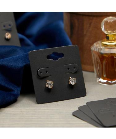 Earring Display Card Holders - 2x2 Black (200 Pack) for Jewelry Ear Studs - Buy Online on GoSupps.com