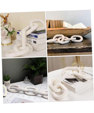 ABOOFAN Coffee Table Decor Wood Decor Tiered Tray Deocr Wall Art Decor Crafts Vintage Hanging Chain Office White 55x10cm - Buy Online on GoSupps.com